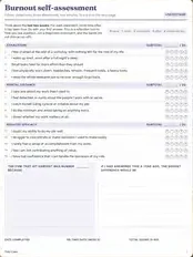 Burnout self-assessment (3 pages)